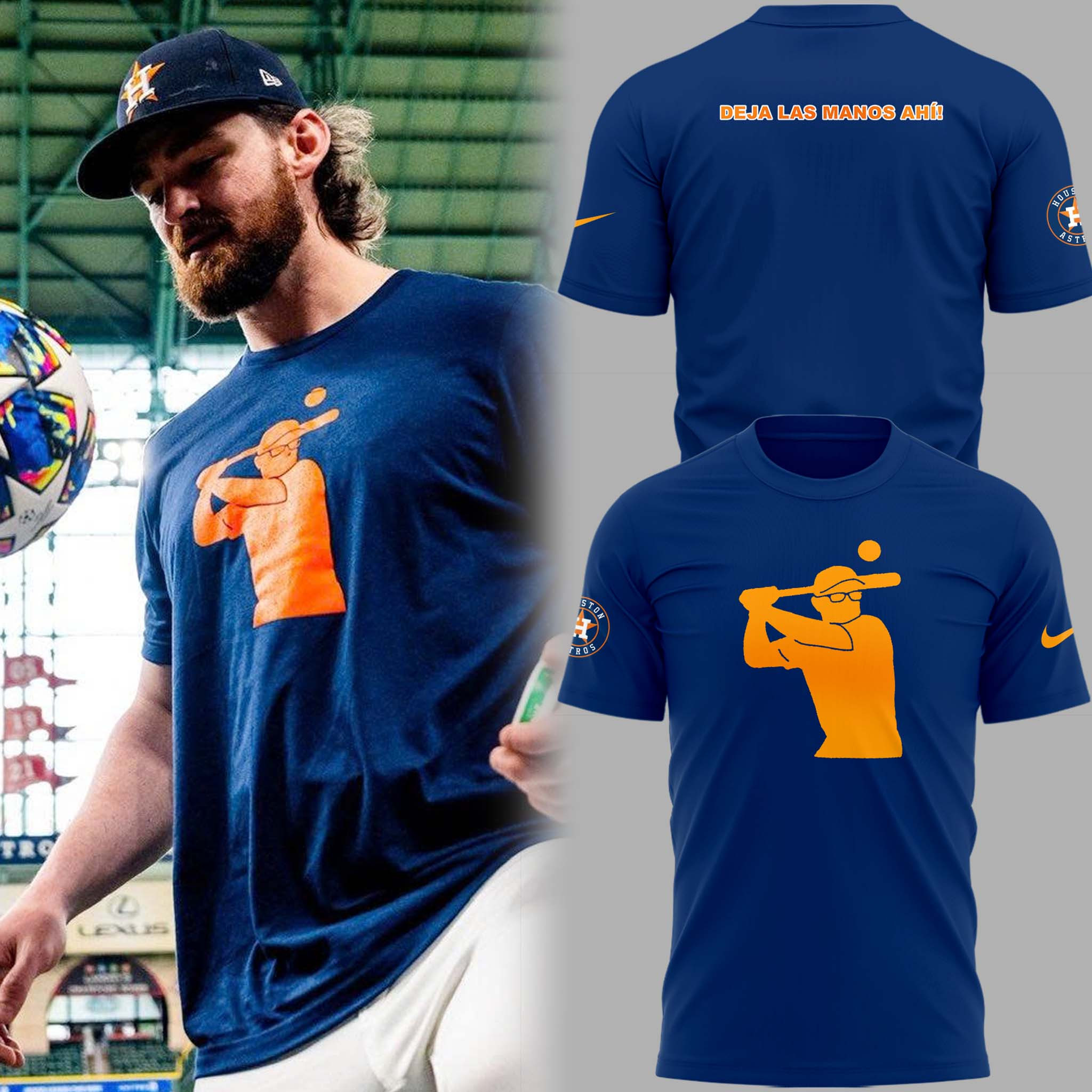 Houston Astros Baseball Deja Las Manos Ahi Tshirt Great Gift for Fans