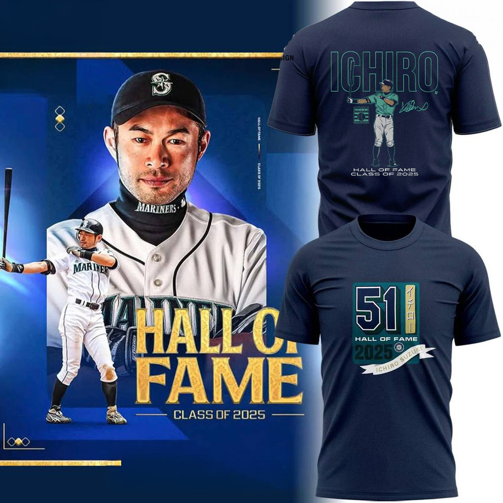 Ichiro Suzuki 2025 Hof T-Shirt Fan Merch Best Gifts For Baseball Lovers