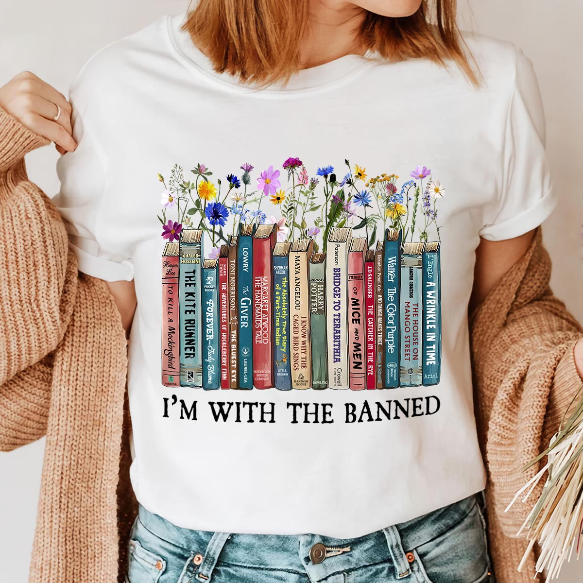 IM With The Banned Book Lovers T-Shirt Gift For Son