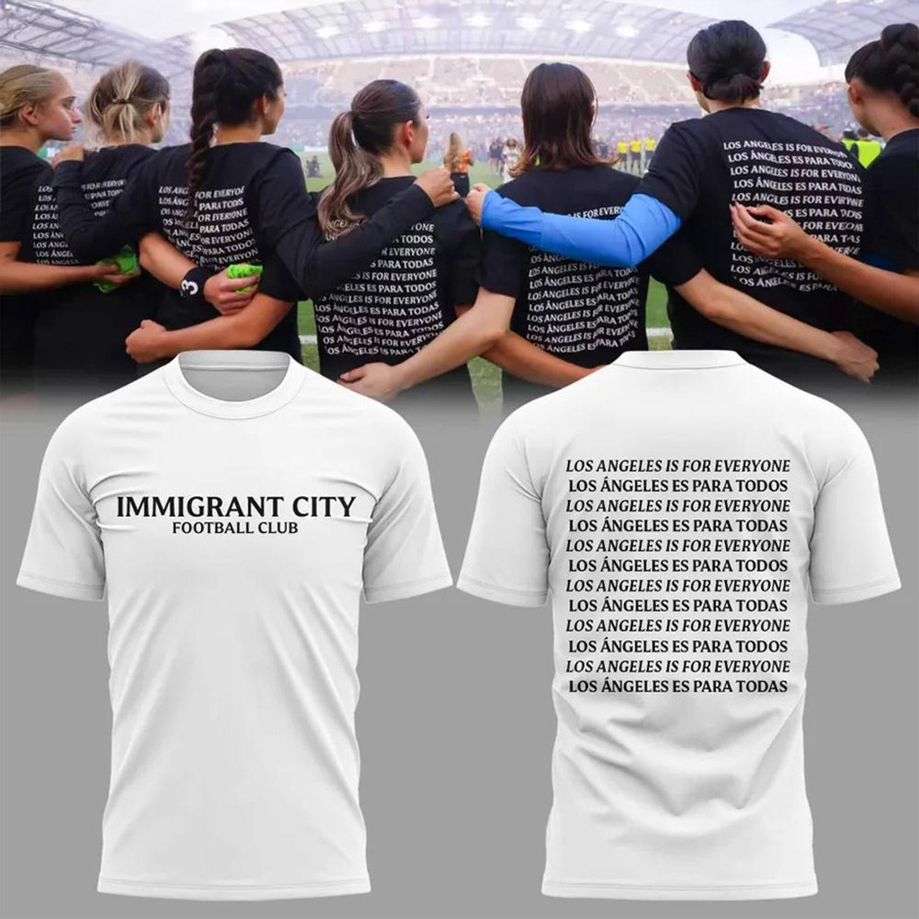 IMMIGRANT CITY Football Club LA Angel T-Shirt Gift Ideas For Football Lovers