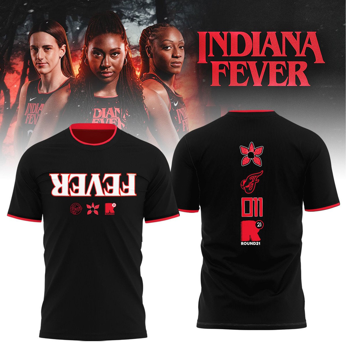 Indiana Fever X Stranger Things Rebel Swingman 2025 Gift for Indiana Fever Lovers