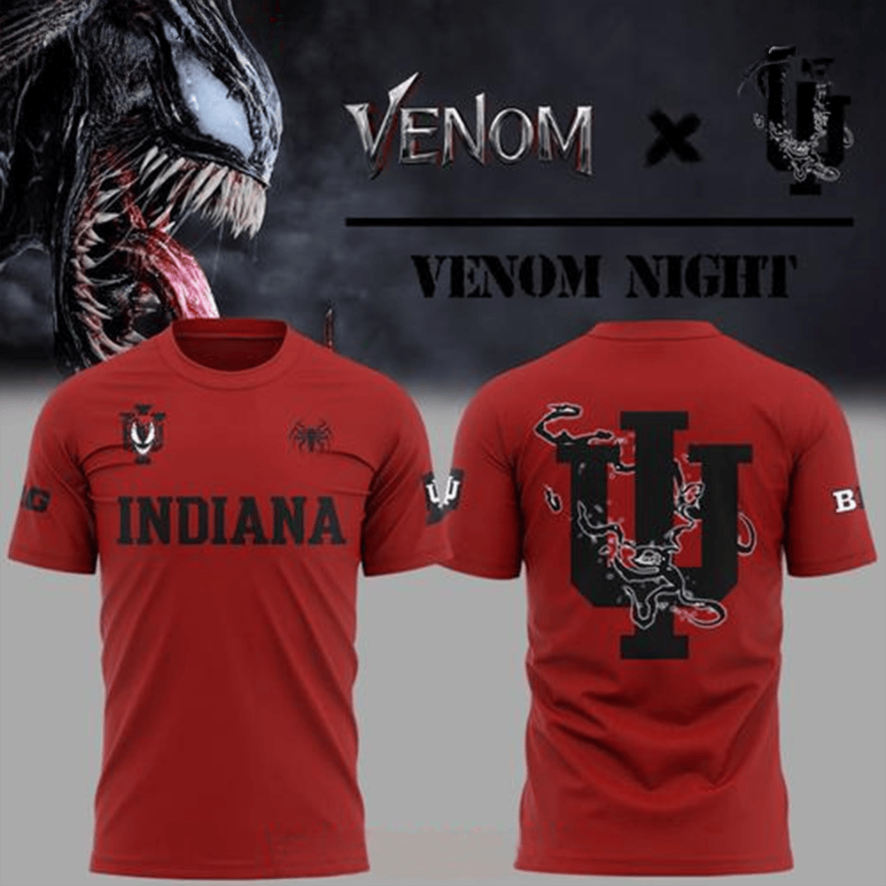 Indiana Hoosiers x Venom Night 2025 Special Shirt Indiana Hoosiers Merch Fathers Day Gifts