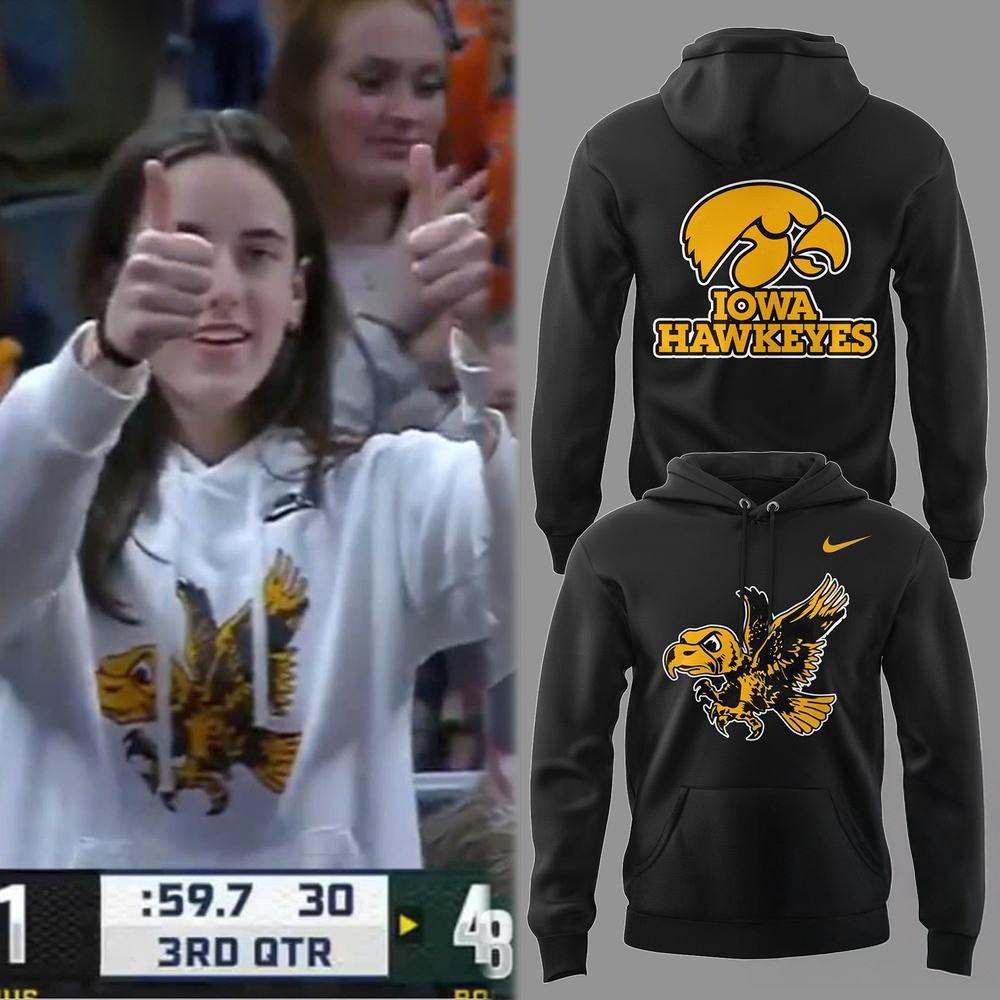 Iowa Hawkeyes Legacy Logo 2025  Caitlin Hoodie Gifts For Football Fan