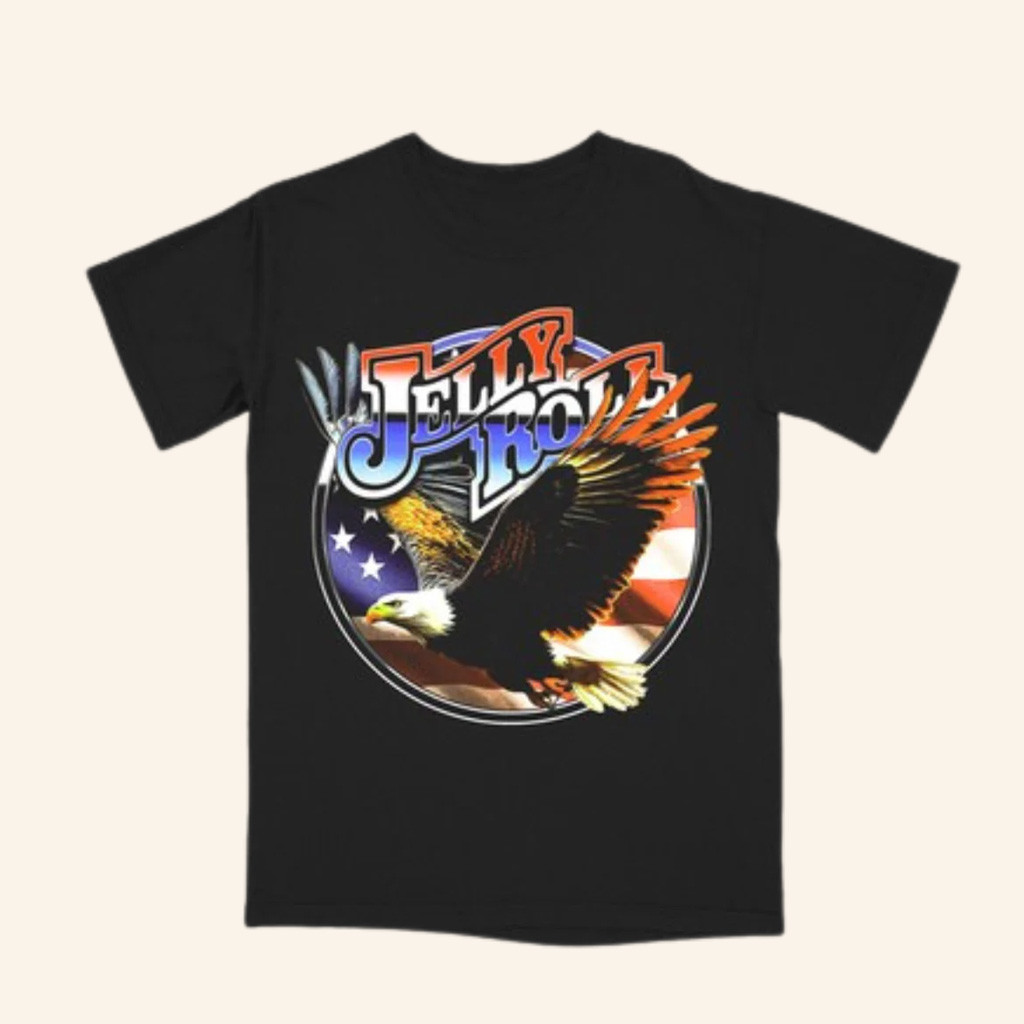 Jelly Roll Merch Black Eagle T-Shirt Gifts For People Who Like Music