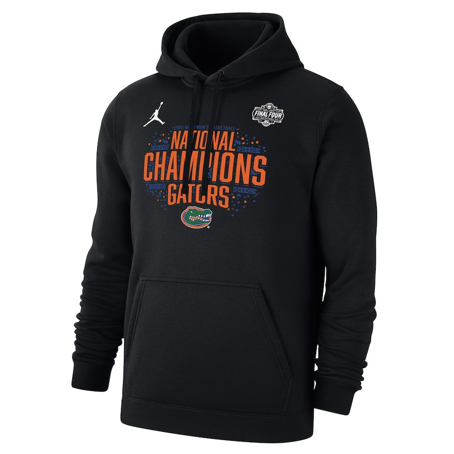 Jordan Brand Black Florida Gators 2025 NCAA MenÃ¢â‚¬â„¢s Basketball National Champions Hoodie Dad Gifts