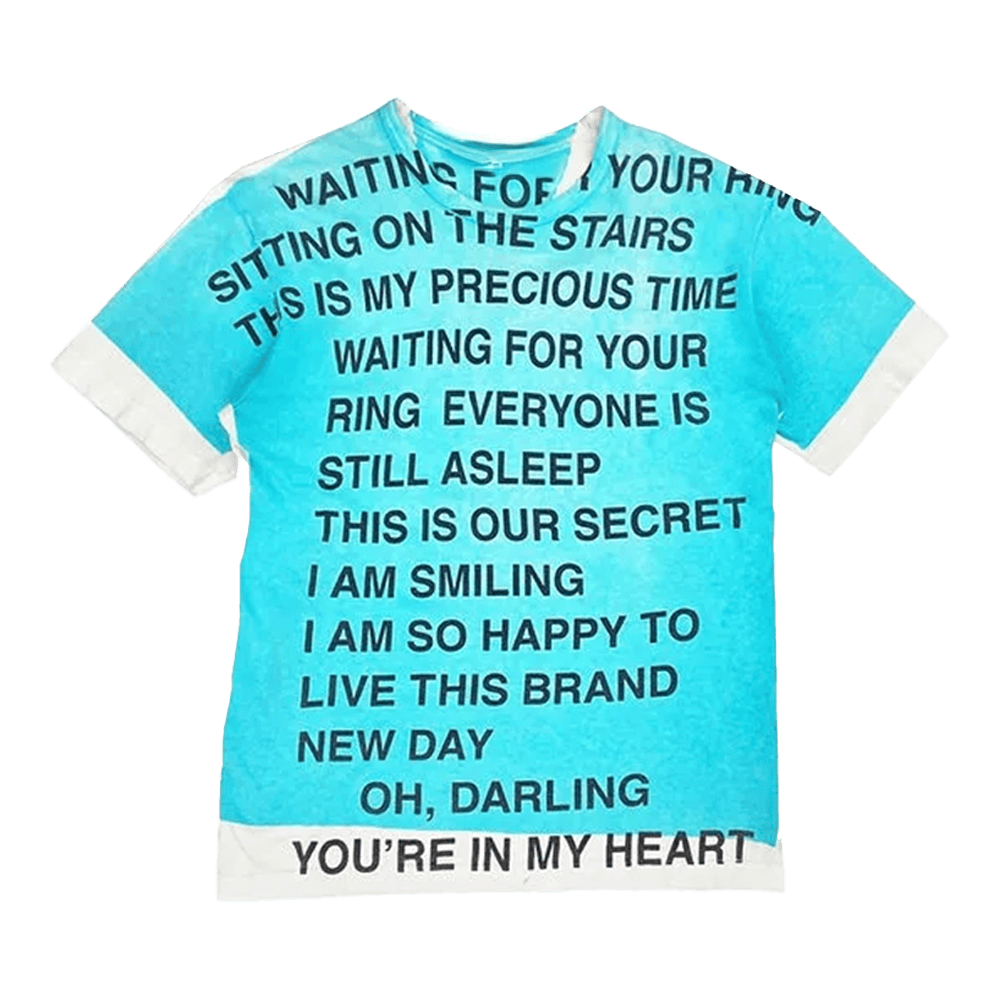 Junya Watanabe Poem Shirt Junya Watanabe Waiting For You T-Shirt Fathers Day Gifts For Husband