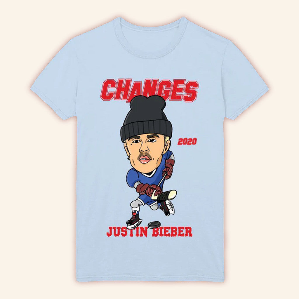 Justin Bieber Merch Changes Hockey Doodle T-Shirt Unique Gift For Him