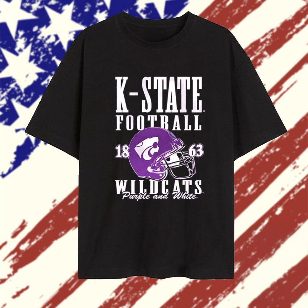Kansas State Wildcats Football 1863 Purple And White Helmet T-Shirt Football Lovers Gifts