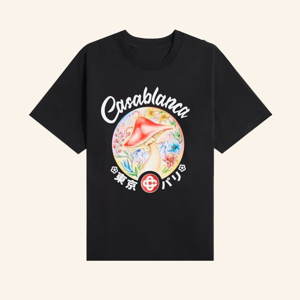 Kith Merch Casablanca Mushroom Emblem Shirt Best Gifts For Boyfriend