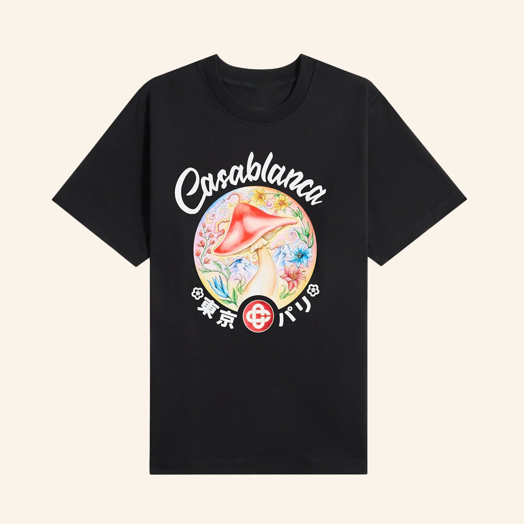 Kith Merch Casablanca Mushroom Emblem T-Shirt Birthday Gift Ideas For Boyfriend