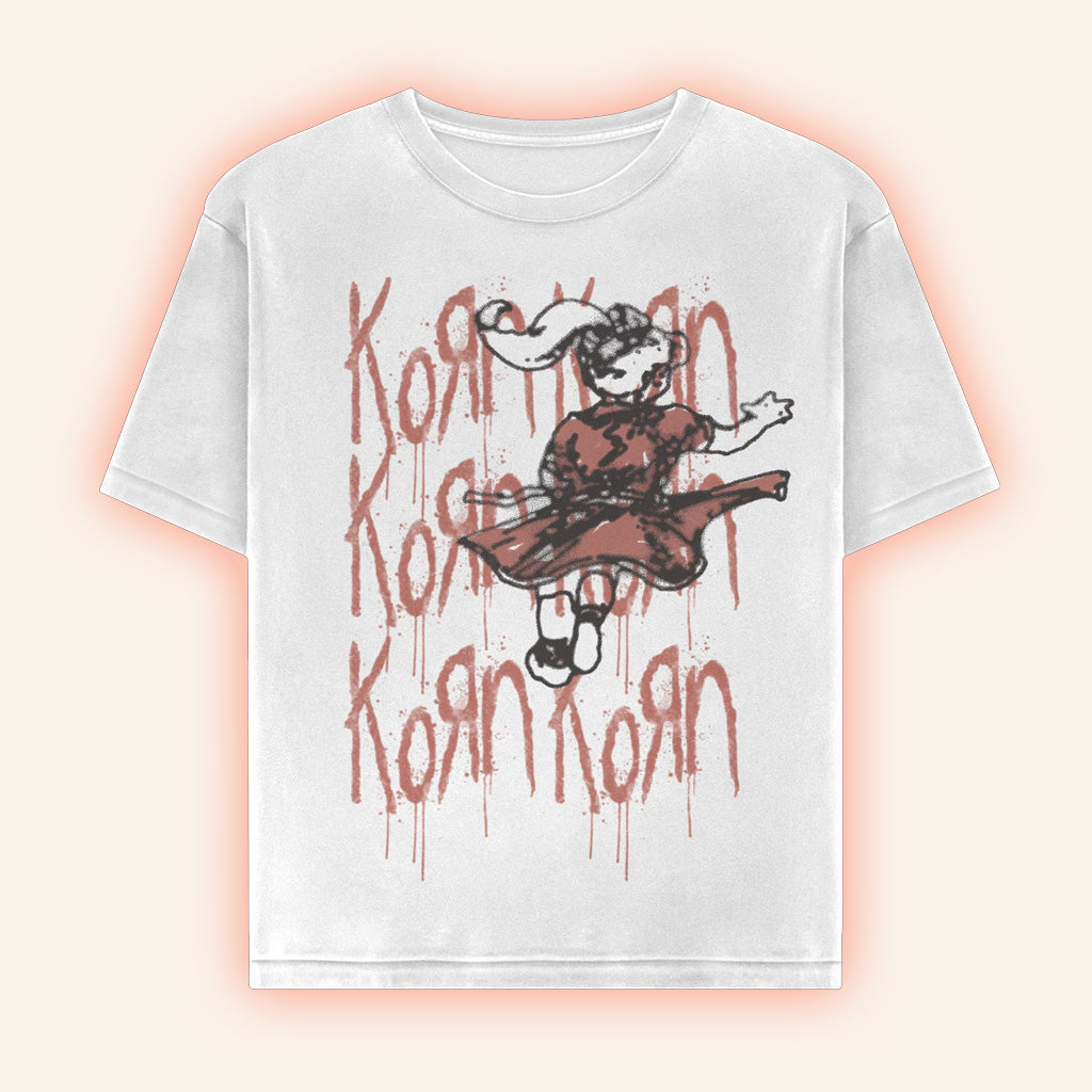 Korn Merch Follow The Leader Logo Drip T-Shirt Gift Ideas For Him