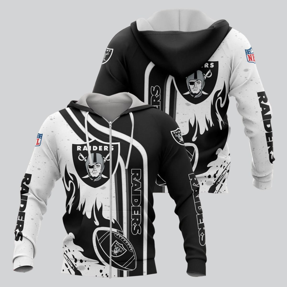 Las Vegas Raiders Football Personalized 3D printed Sweatshirt Hoodie Zipped Hoodie