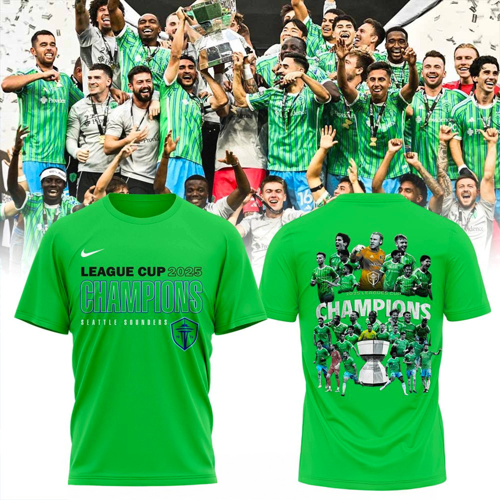 League Cup 2025 Champions Seattle Sounders T-Shirt Fan Merch Gifts For Dudes