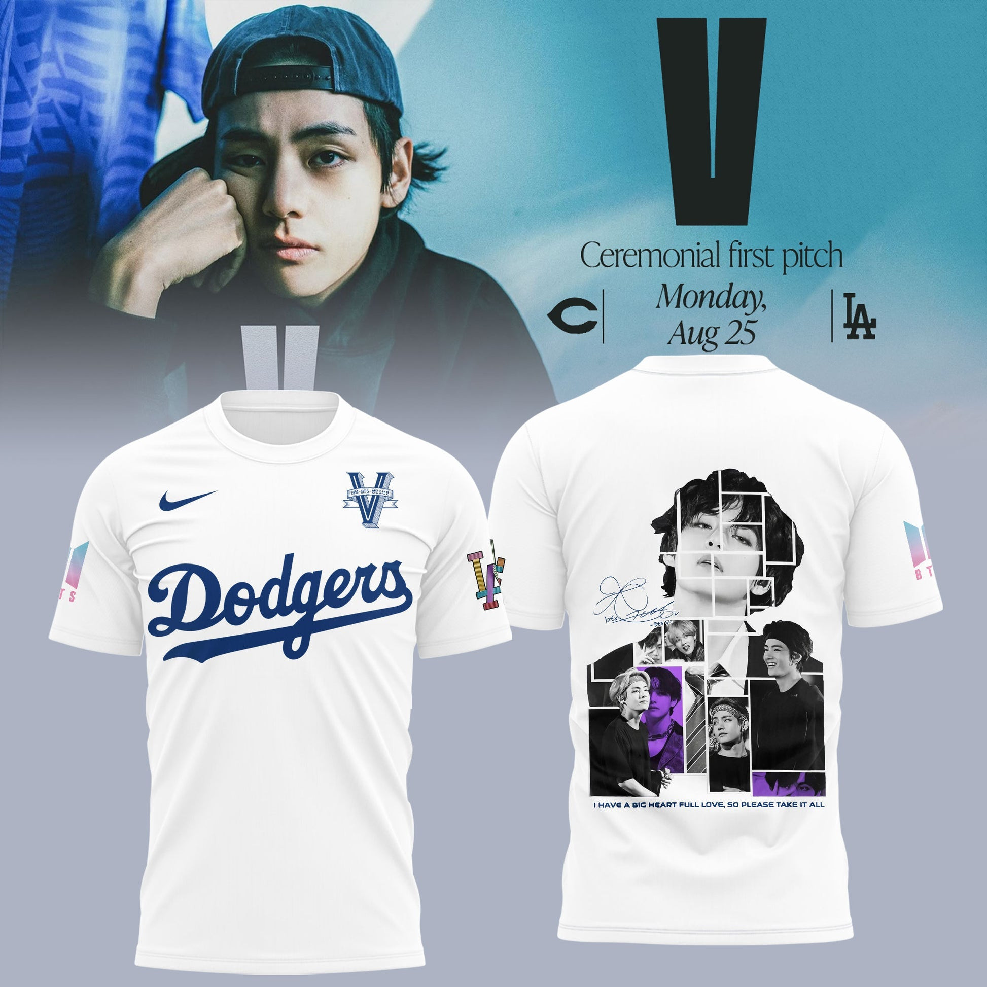 Los Angeles Dodgers X V Bts T shirt Presents For Baseball Fans