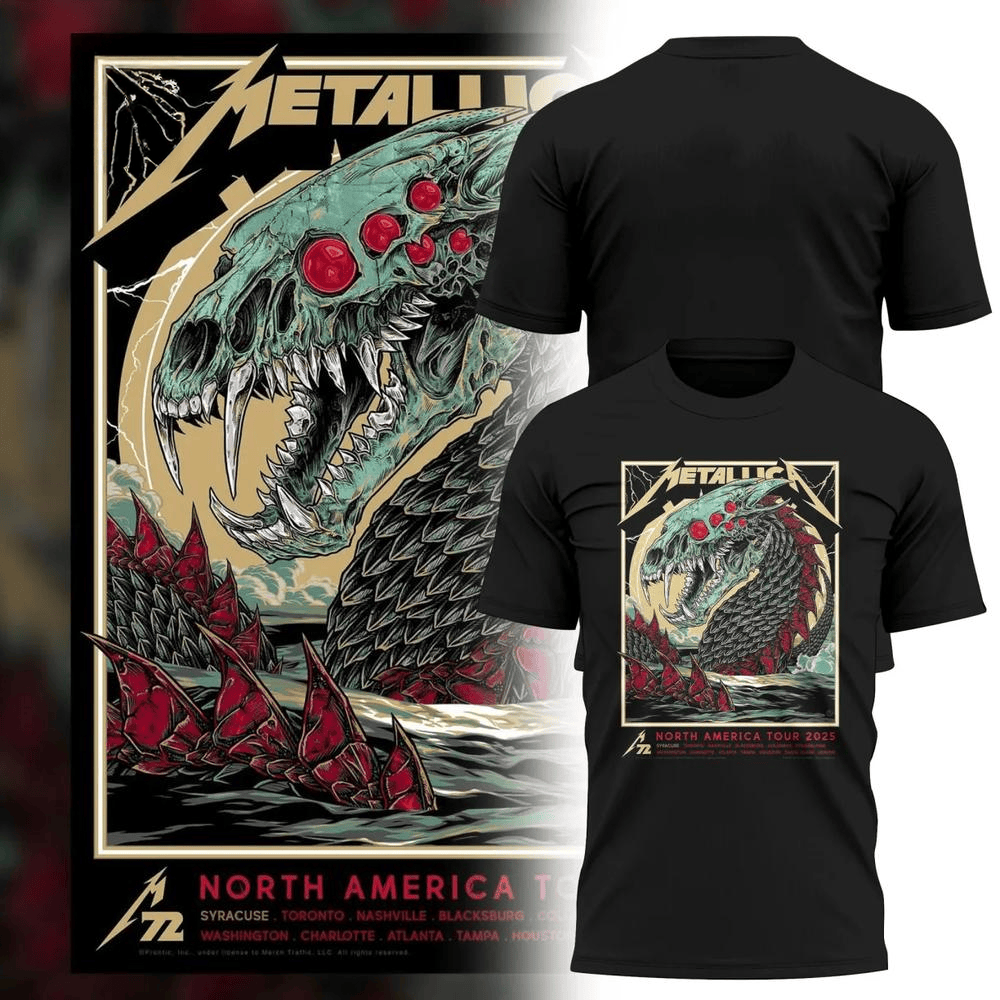 M72 North American Tour Metallica 2025 Shirt Metallica Merch First Fathers Day Gift