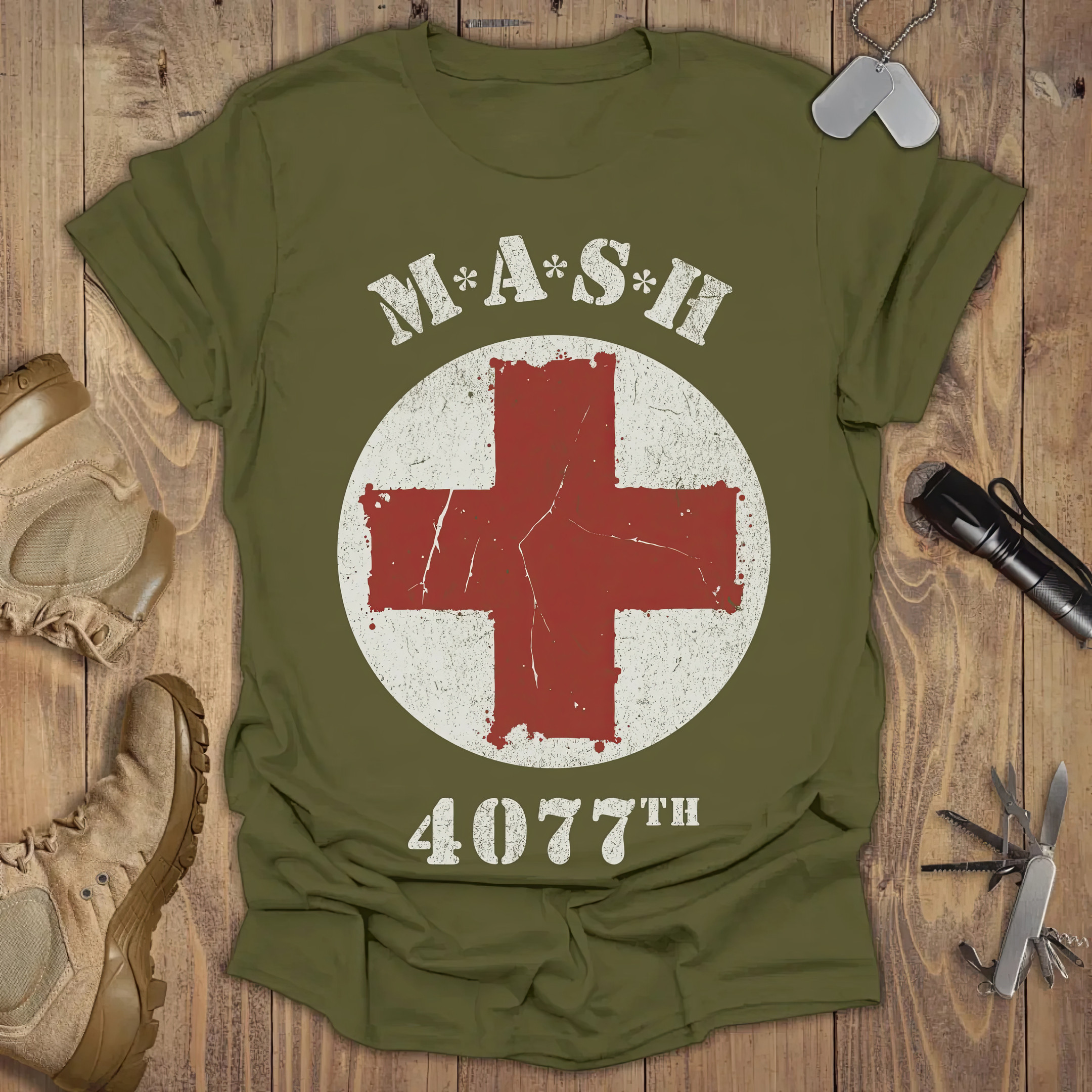 MASH 4077th T-Shirt Patriotic Shirts Birthday Presents For Mum