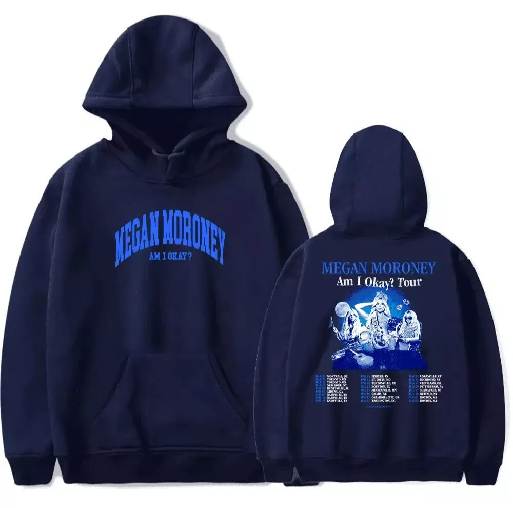 Megan Moroney Merch Am I OK Tour Hoodies Long Sleeve Fashion Tour Dates Gift For Fans