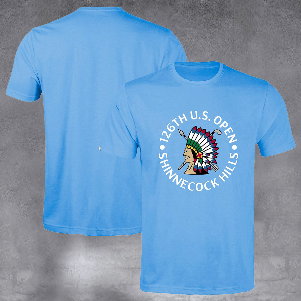 Mens 2026 U.S. Open Light Blue Richmond T shirt Gifts For Golf Players