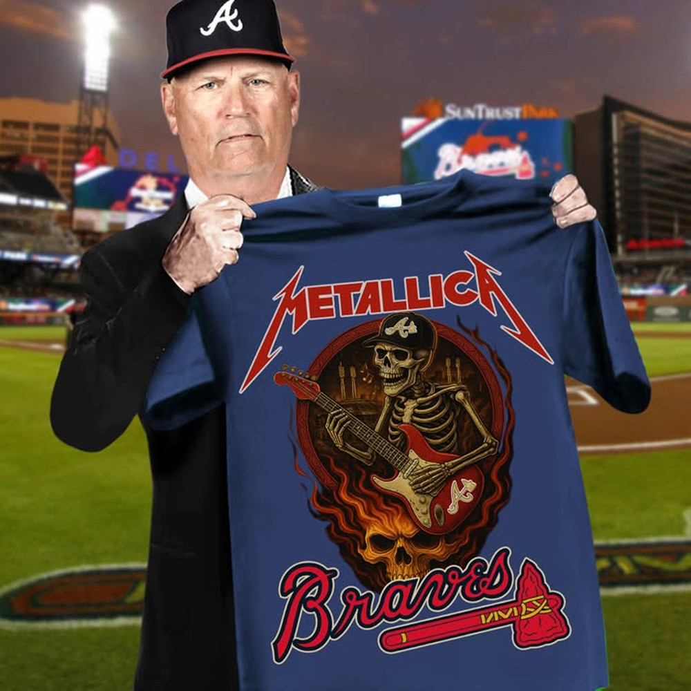 Metallica Braves T-Shirt Unique Gifts For Baseball Fans