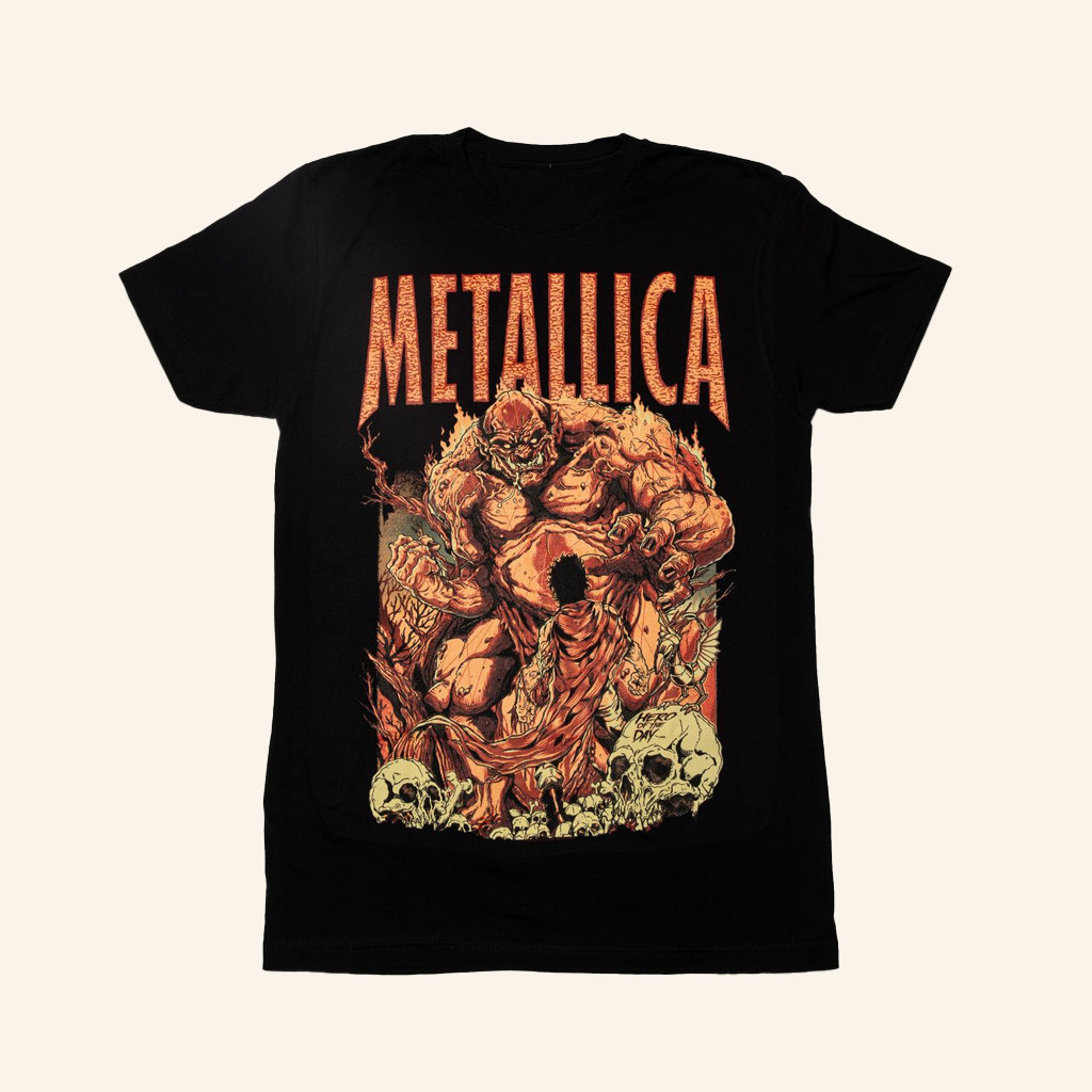 Metallica Merch Hero Of The Day Poster Art T-Shirt Gifts For Music Fans