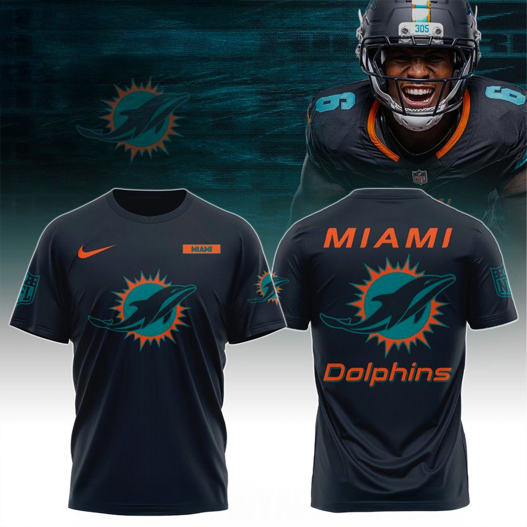Miami Dolphins New Alternate Rivalry Uniform In Black Miami Wordmark Shirt Miami Dolphins Merch