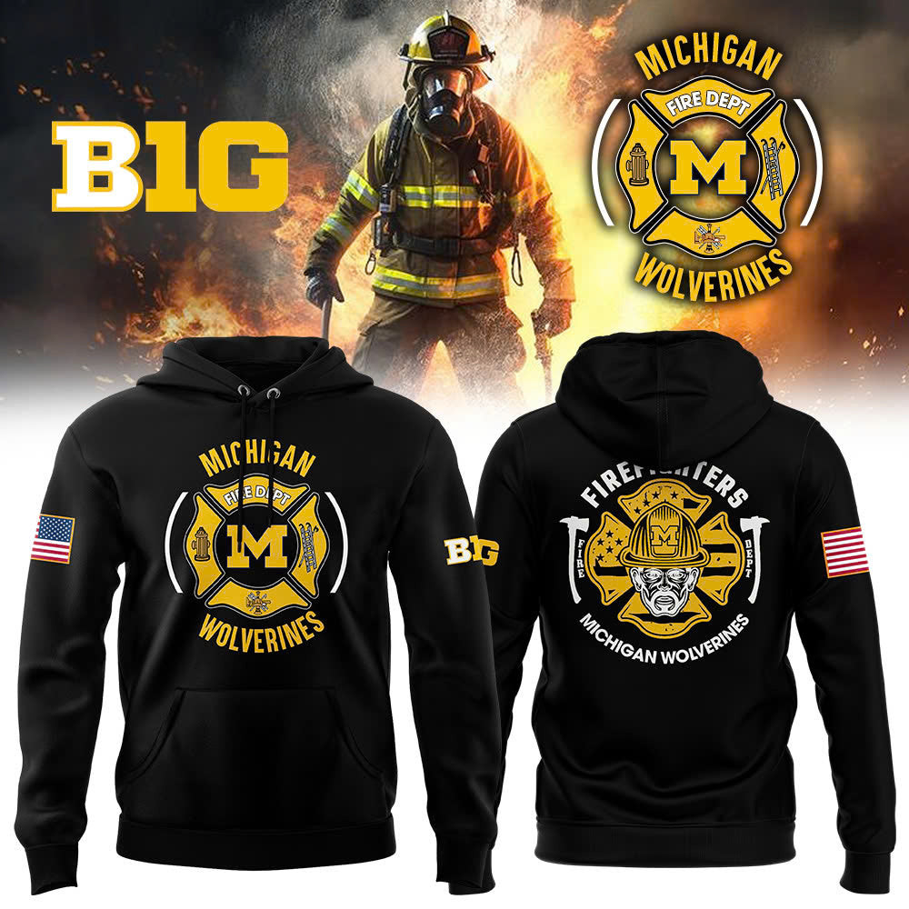 Michigan Wolverines Firefighter Appreciation NCAA Hoodie Best Football Gifts