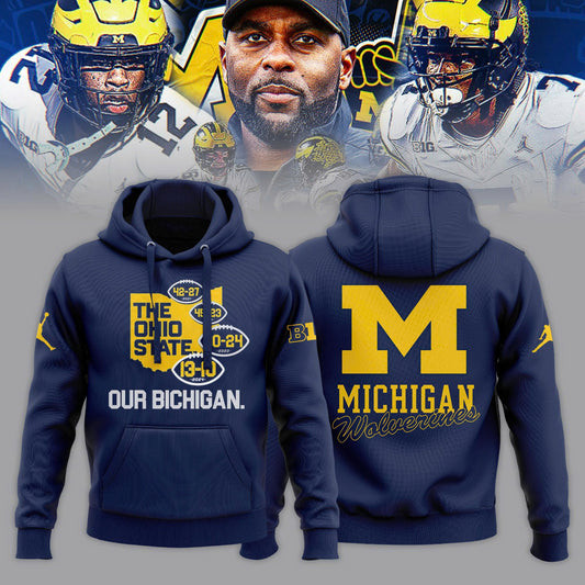 Michigan Wolverines Our Bichigan Score Hoodie Gift Ideas For Football Lovers