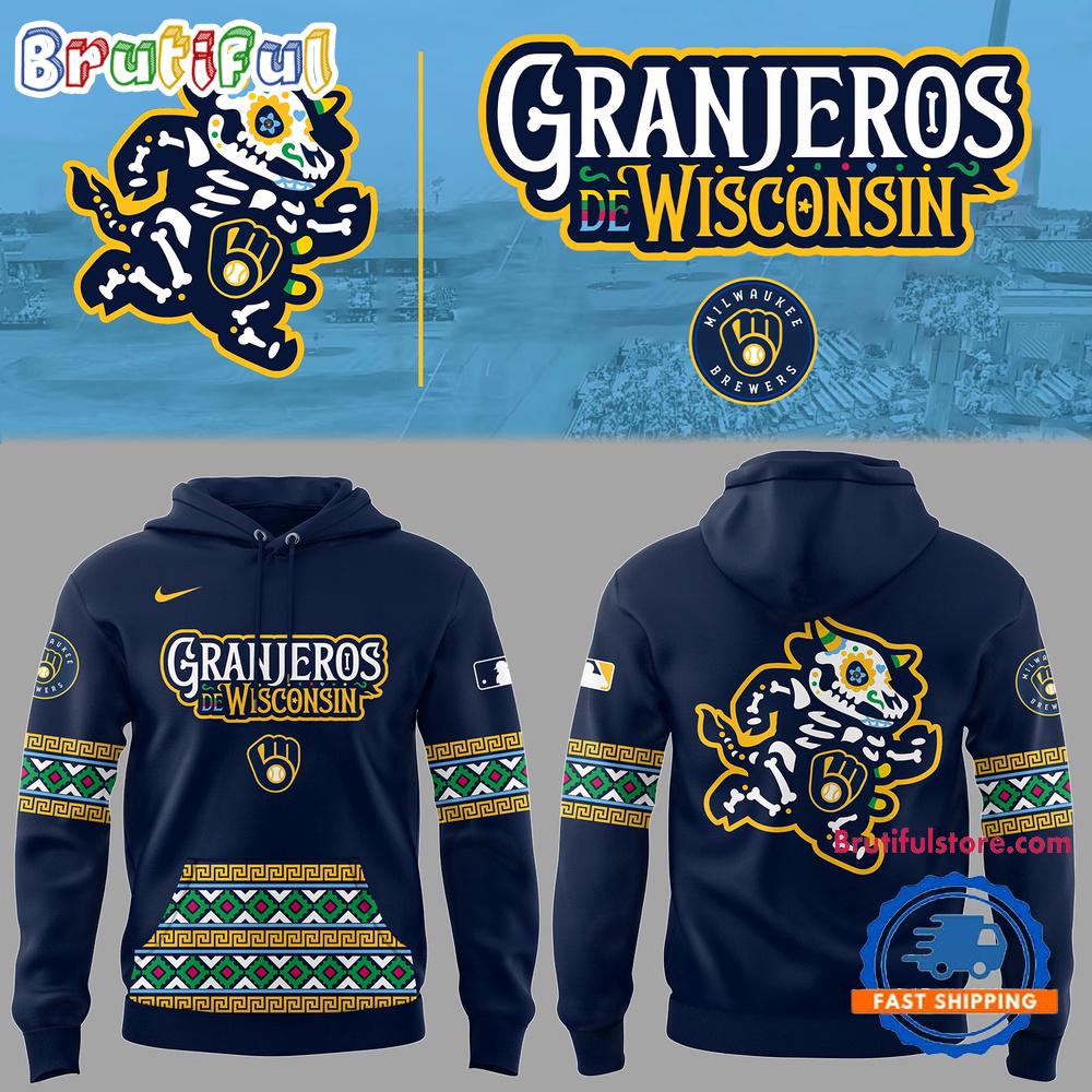 Milwaukee Brewers Baseball Granjeros De Wisconsin 2025 3D Print Hoodie Shirt