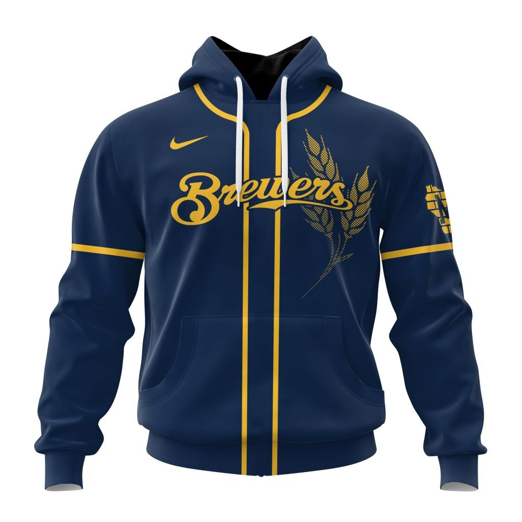 Milwaukee Brewers Personalized Alternate Design Concept Hoodie