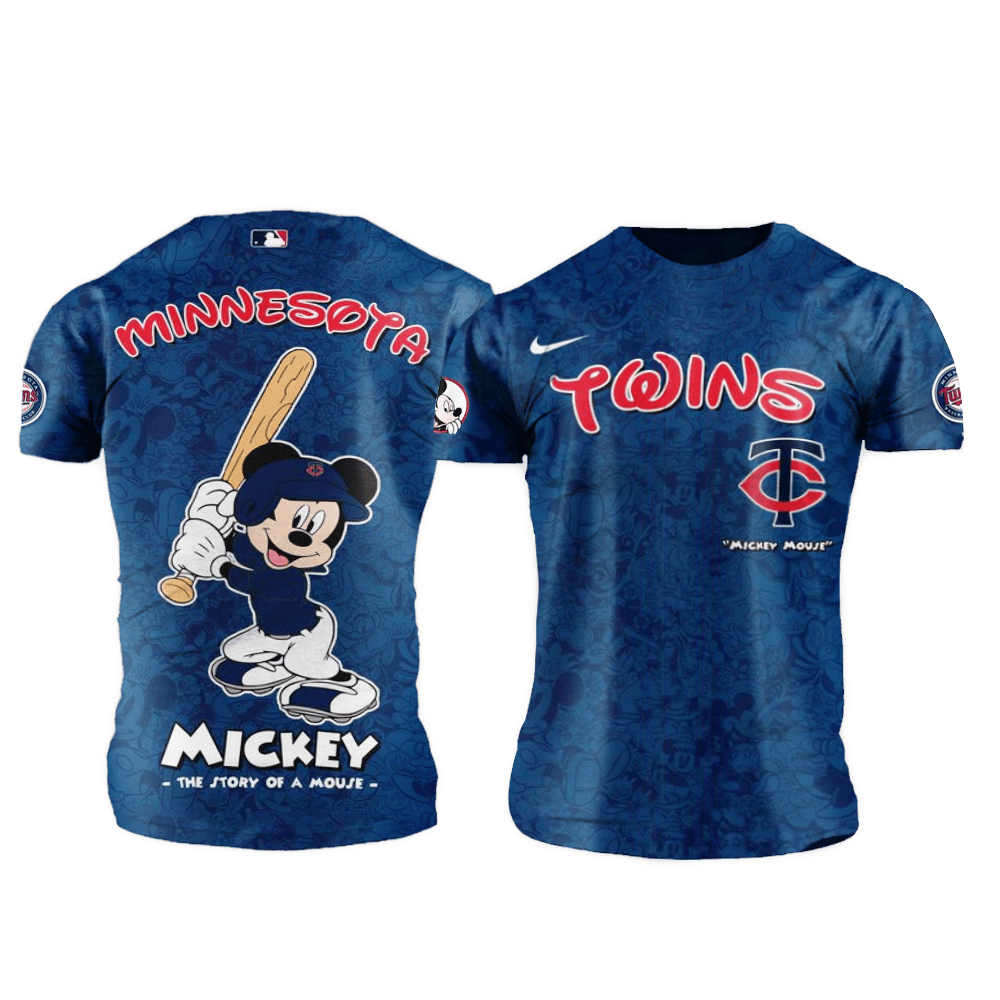 Minnesota Twins MLB x Mickey Night Game Shirt Minnesota Twins Merch First Fathers Day Gift