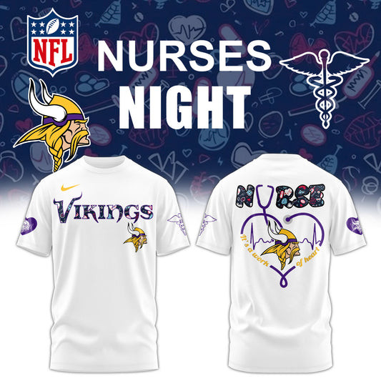 Minnesota Vikings NURSES NIGHT T-Shirt Presents For Football Fans