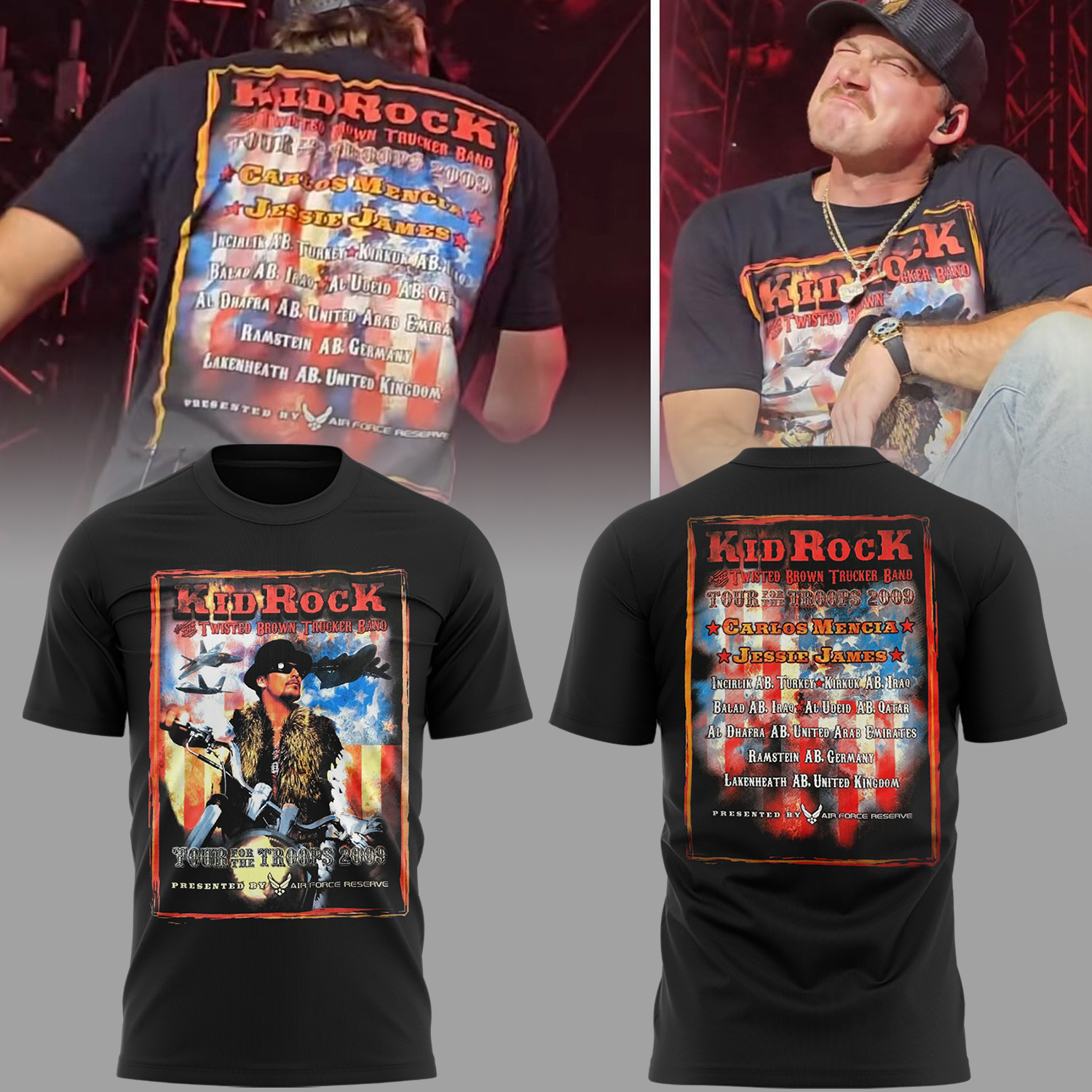 Morgan Wallen Live In Houston Kid Rock Tshirt Fan Merch