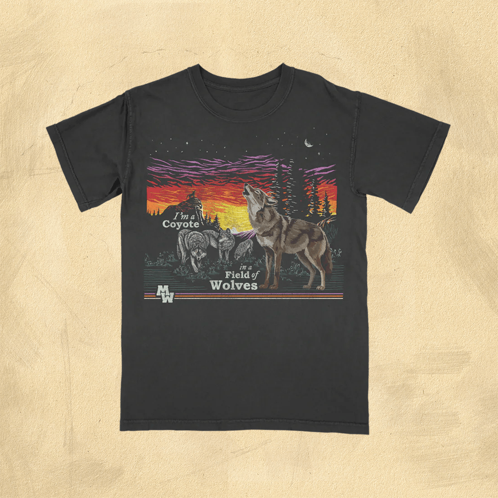 Morgan Wallen Merch Morgan Wallen Shirt Im A Coyote Field Of Wolves T-Shirt Cool Gifts For Dad