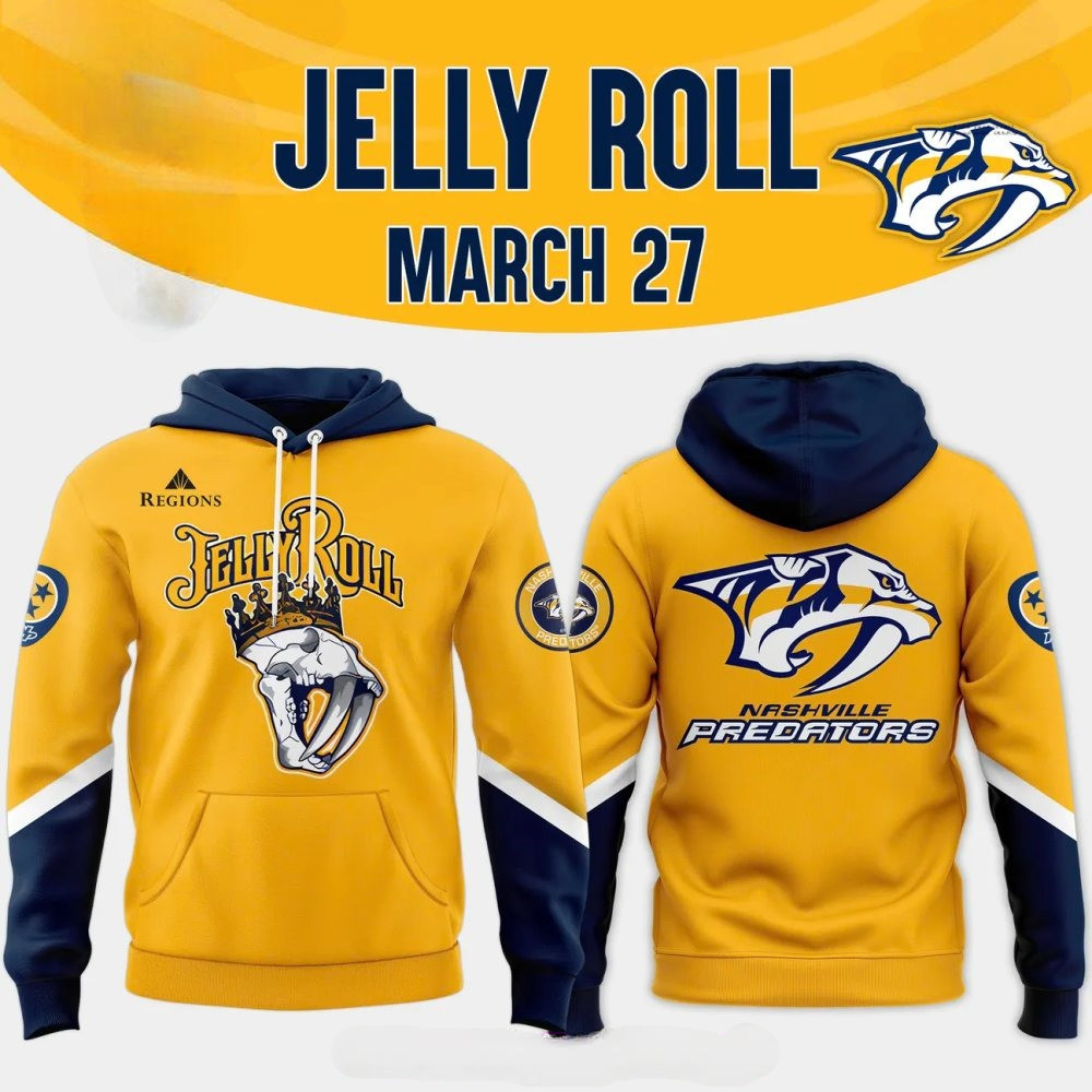 Nashville Predators x Jelly Roll Hoodie Birthday Gifts For Hockey Fans