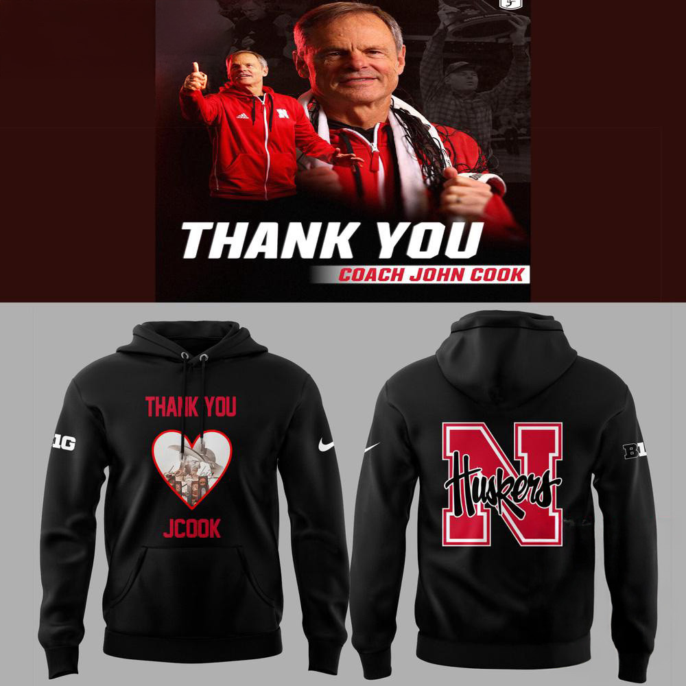 Nebraska Volleyball 2025  Thanks Coach John Cook Hoodie Gifts For Volleyball Lovers