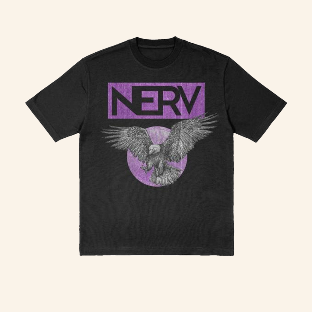Nerv Merch Eagle Black T-Shirt Unique Birthday Gift For Husband