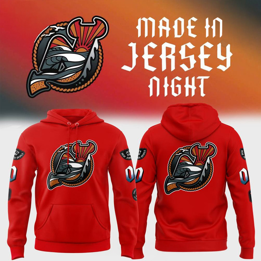 New Jersey Devils Ã¢â‚¬Å“Made In JerseyÃ¢â‚¬Â Night 2025 Special Red Hoodie Ice Hockey Fan Gifts