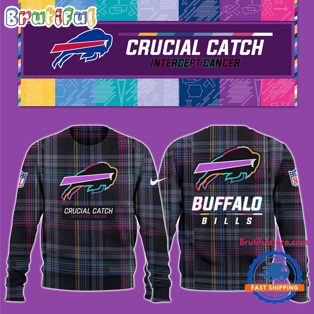 NFL Buffalo Bills Football Crucial Catch Intercept Cancer Design New Unisex Sweatshirt Hoodie TShirt