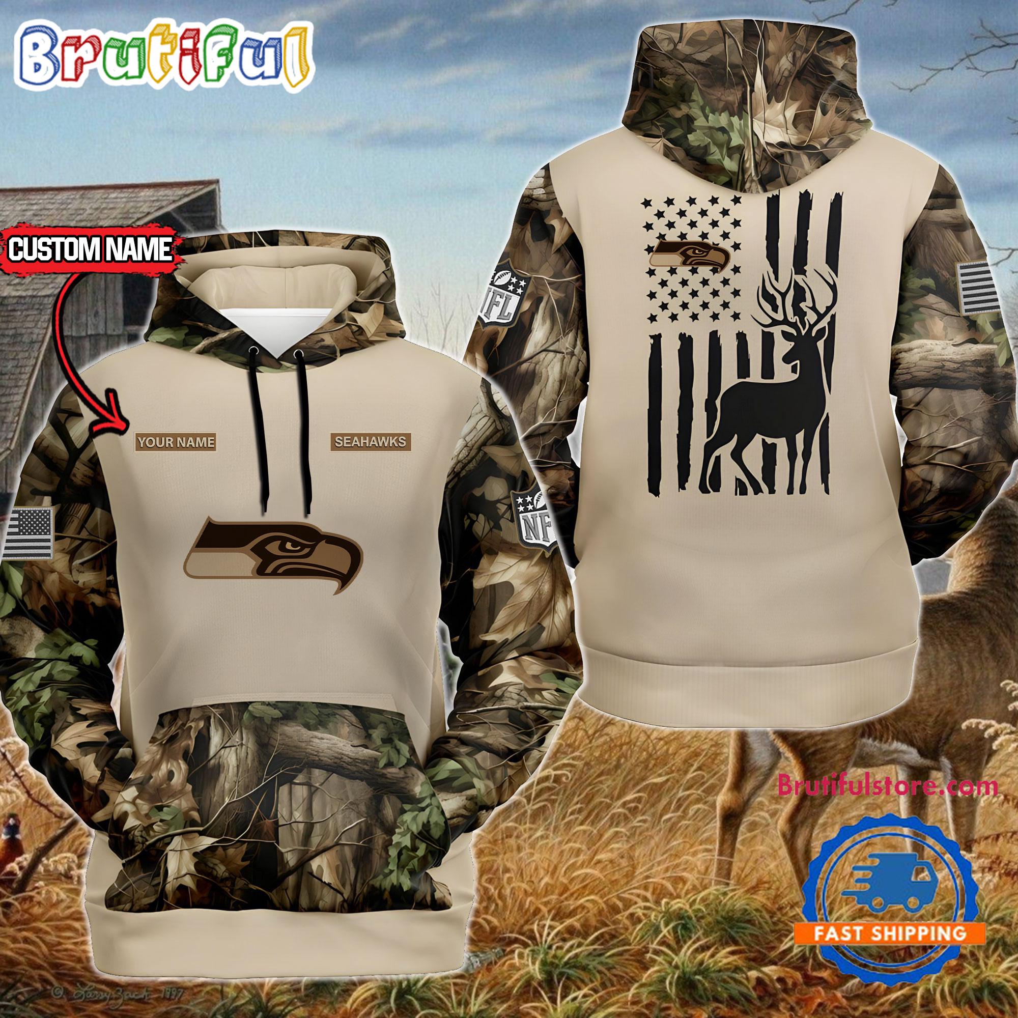 NFL Seattle Seahawks Special Deer Hunting Custom Hoodie Sweatshirt TShirt