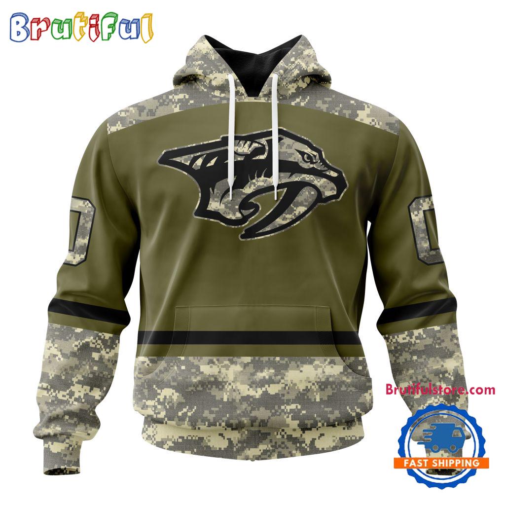NHL Nashville Predators Special Veterans Military Appreciation Hoodie TShirt Sweatshirt