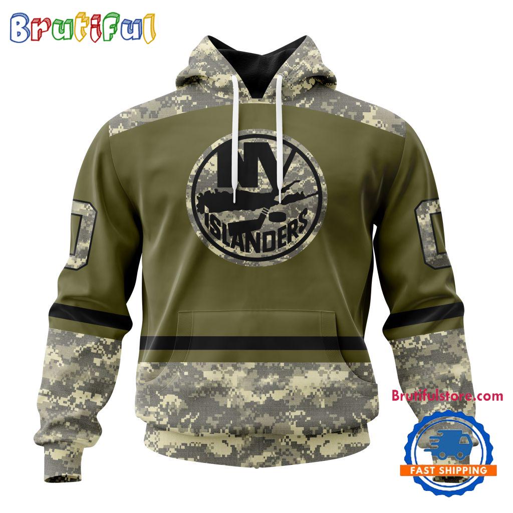 NHL New York Islanders Special Veterans Military Appreciation Hoodie TShirt Sweatshirt
