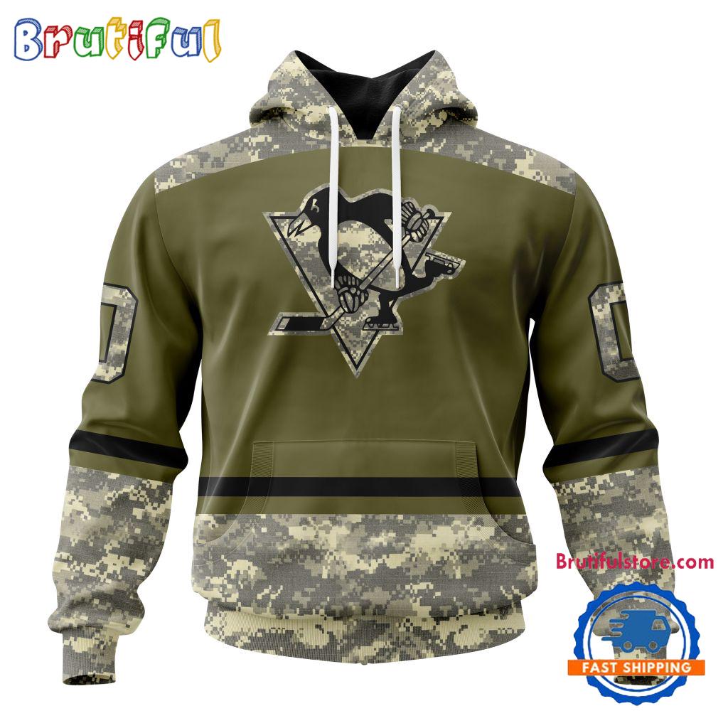 NHL Pittsburgh Penguins Special Veterans Military Appreciation Hoodie TShirt Sweatshirt