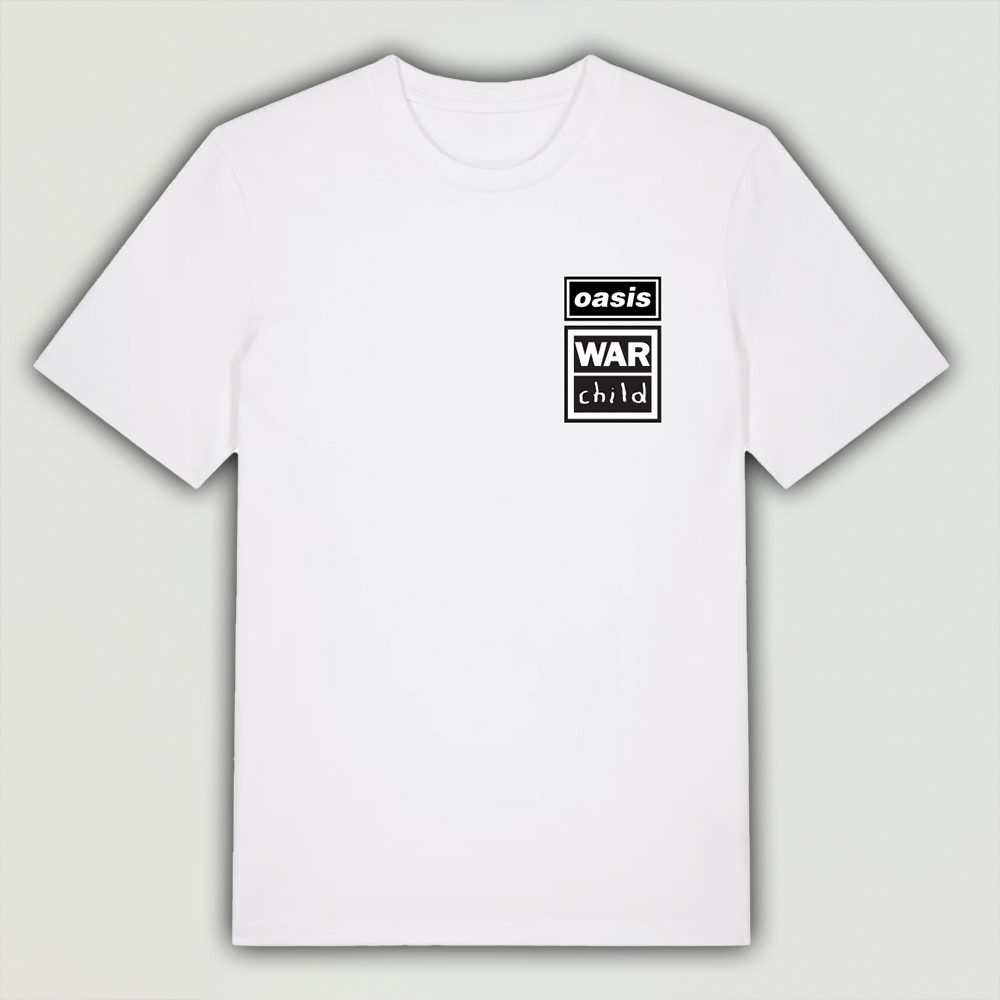 Oasis Live 25 War Child T-Shirt White Classic Unique Present For Him Her