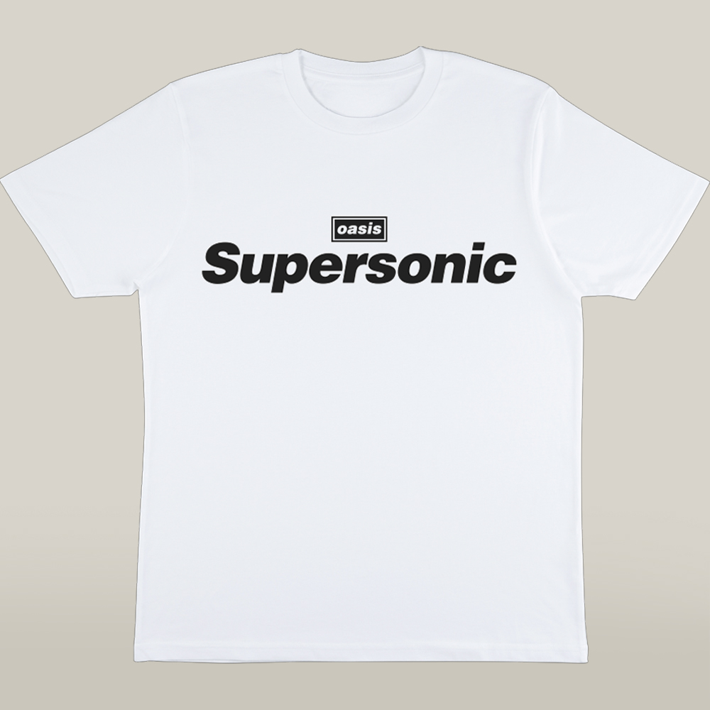 Oasis Merch Supersonic White T Shirt Band Shirt For Everyday Wear