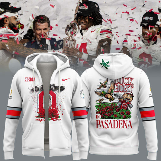 Ohio State Buckeyes Champions Rose Bowl Game 2025 Zip Hoodie Best Gift For Football Lovers