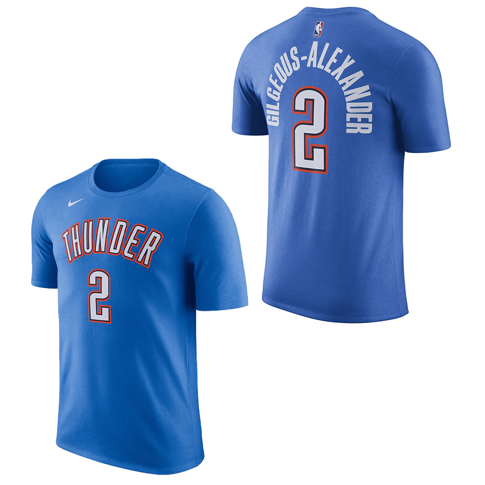 OKC Thunder Merch Nike Oklahoma City Thunder Shai Gilgeous Alexander Player T-Shirt Fans Gifts