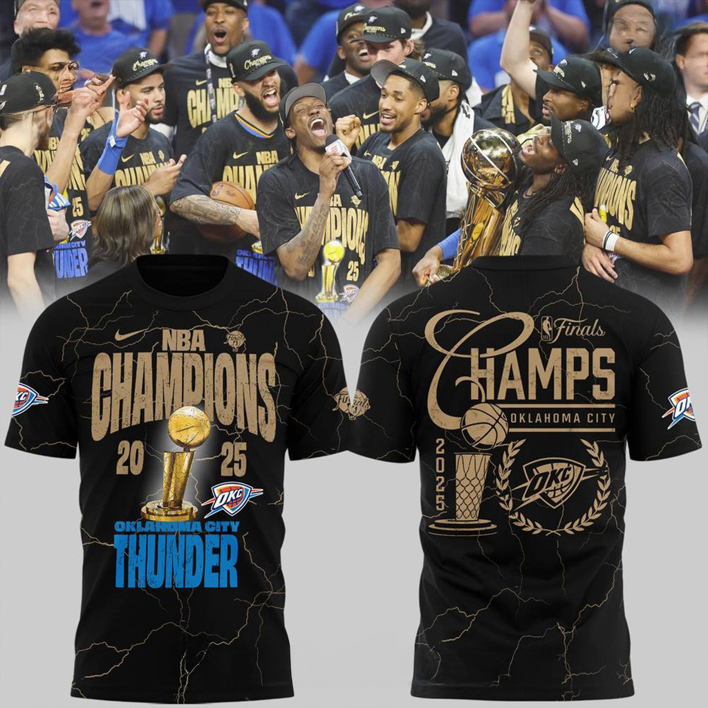 Oklahoma City Thunder 2025 NBA Finals Champs Shirt OKC Merch Basketball Fan Gift Ideas