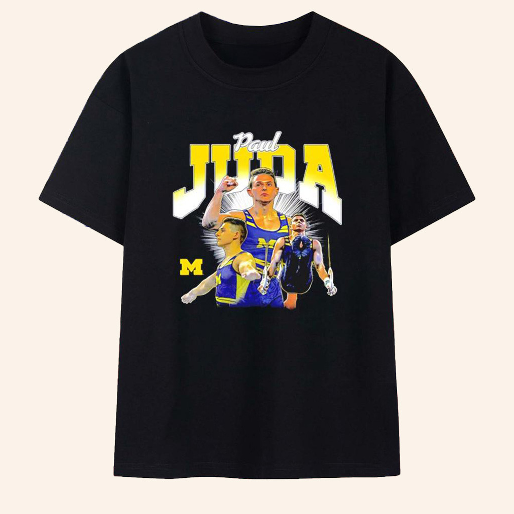 Paul Juda Michigan Gymnastics Player Collage T-Shirt Fan Merch Gifts For Wife