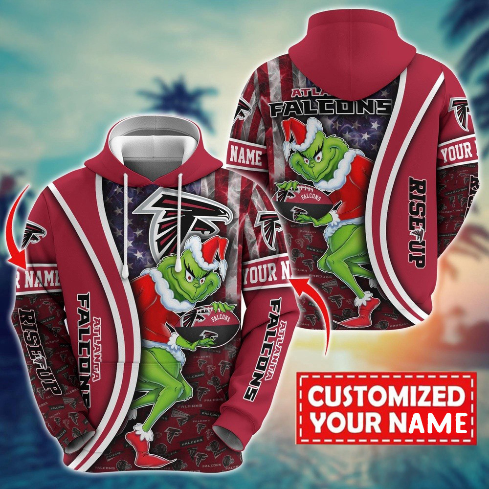 Personalized NFL Atlanta Falcons Grinch Hoodie Unique Gifts For Football Lovers