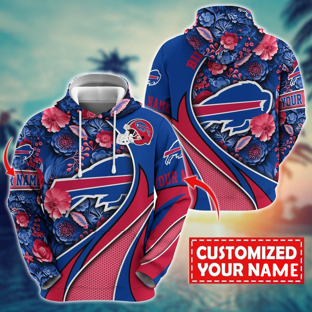 Personalized NFL Buffalo Bills Flower Hoodie Unique Gifts For Football Lovers